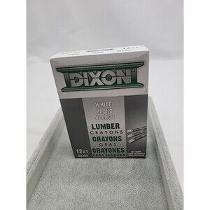 DIXON LUMBER CRAYONS 12 PACK WHITE #52300 HEX SHAPE FAST SHIPPING!!! 8547648
